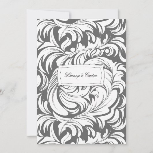 311-Lavishly Lainey Grey Invitation (Devant)