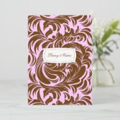 311-Lavishly Lainey Pink & Chocolate Invitation (Debout devant)