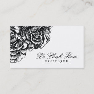 311-Le Plush Fleur - Black et White Visitekaartje