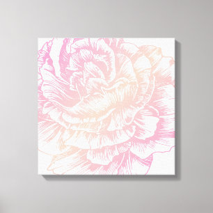 311 Le Plush Fleur Creamy Pink Canvas Afdruk