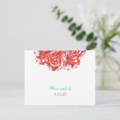 311-Le Plush Fleur - Rouge & Turquoise RSVP (Debout devant)