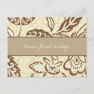 311 Lemon Floral Briefkaart