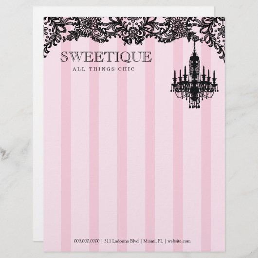 311 Lichtroze strips en luchters luidop Persoonlijk Briefhoofd (Voorkant / Achterkant)