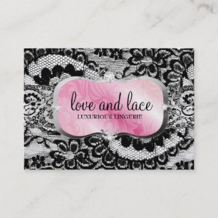 311 Love Lace Pink Platter Metallic Paper Visitekaartje