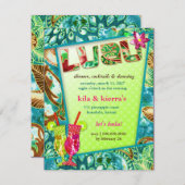311 Luau-uitnodiging Kaart (Voorkant / Achterkant)