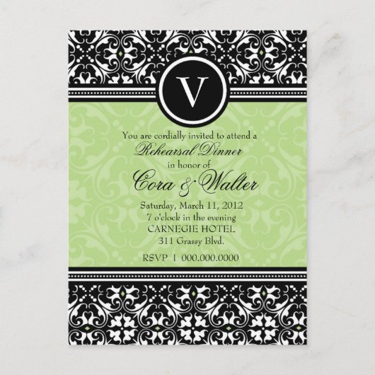 311 LUSCIOUS LIMOEN DAMASK UITNODIGING (Voorkant)