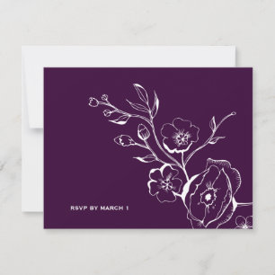 311-Lush Eggplant Paars RSVP Kaartje