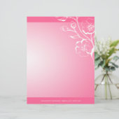 311-Lush Pink Letterhead Persoonlijk Briefhoofd (Staand voorkant)