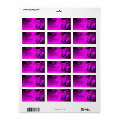 311 Lustrous Butterfly rose violet Étiquette (Feuille entière)