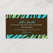 311 Luxueus Oceanic Zebra monogram Visitekaartje (Achterkant)
