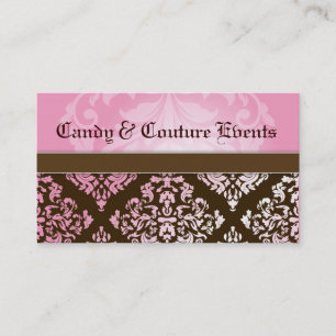 311 Luxurieus Vincelette Damask 2 Roze Brown Visitekaartje