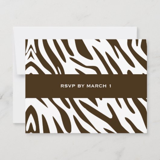 311-Luxurieusement blanc Choc Zebra RSVP (Devant)