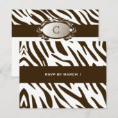 311-Luxurieusement blanc Choc Zebra RSVP (Devant / Derrière)