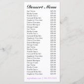 311 Menu Dollface Desserts Ebonie Zebra (Achterkant)