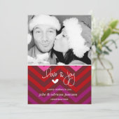 311 Merry Chevron Holiday-fotokaart Feestdagenkaart (Staand voorkant)