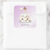 311 "Miss Wright" Brunette | Sticker d'aubergine (Sac)