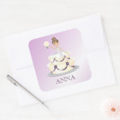 311 "Miss Wright" Brunette | Sticker van aubergine (Envelop)