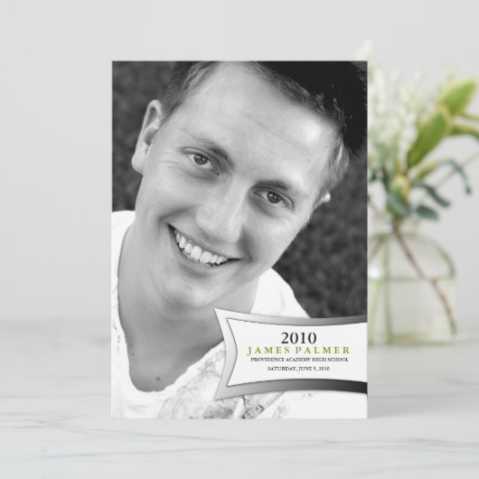 311-Mod Afstuderen Aankondiging | Uitnodiging (Staand voorkant)