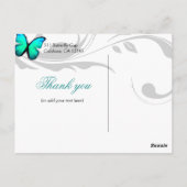 311 Mosterdvlinder Turquoise Blue Briefkaart (Achterkant)