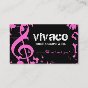 311-MUSISCHE MAESTRO - GRUNGE PINK VISITEKAARTJE