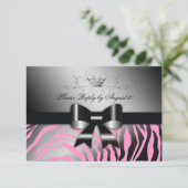 311 Nuit Zebra Shimmer noir Bow rose RSVP (Debout devant)