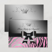 311 Nuit Zebra Shimmer noir Bow rose RSVP (Devant / Derrière)
