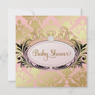 311 Opulent roze Baby shower Premium-papier Kaart