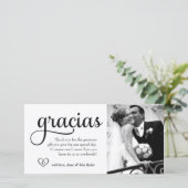 311 Ornate Gracias Carte photo avec coeur (Debout devant)