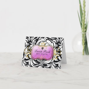 311-overvloedige Pooch   Paars Bedankkaart