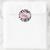 311 Overvloedige roze platter Zebra Stickers (Tas)
