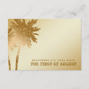 311-Paradise gevonden RSVP Golden Palms Metallic Kaartje