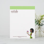 311 petit gâteau Cutie bleu, en-tête de lettre (Debout devant)