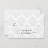 311 Phoebe Cream & Black Damask RSVP (Dos)