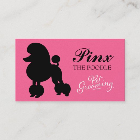 311 Pinx de poodle Pet Grooming Visitekaartje (Voorkant)