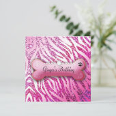 311 Posh Pooch Birthday Invitation Parties scintil (Debout devant)