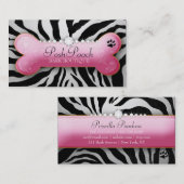 311 Posh Pooch Silver Zebra Visitekaartje (Voorkant / Achterkant)