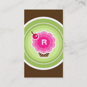 311 RAINBOW CUPCAKE MONOGRAM VISITEKAARTJE