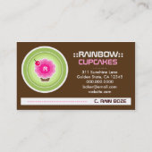 311 RAINBOW CUPCAKE MONOGRAM VISITEKAARTJE (Achterkant)