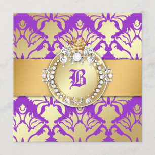 311-Royal Damask Shimmer Queen Sweet Sixteen Kaart
