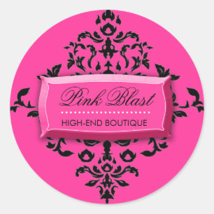 311-Roze Blast #2 Hete Roze Damast Stickers