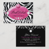 311 Roze, dunne dieproze Zebra 3,5 x 2,5 Visitekaartje (Voorkant / Achterkant)