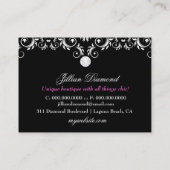 311 Roze, dunne dieproze Zebra 3,5 x 2,5 Visitekaartje (Achterkant)