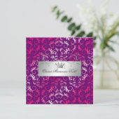 311-roze godin | Paars zoet 16 Kaart (Staand voorkant)