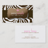311 Sassy Sweets Zebra Visitekaartje (Voorkant / Achterkant)