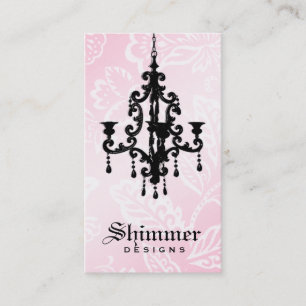 311-Shimmer Chandelier Pink Visitekaartje