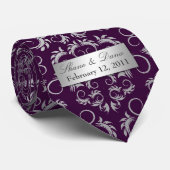 311-Silver devinent copie de cravate d'aubergine (Roulé)