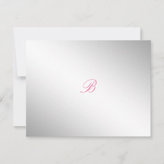 311-Silver Divine | Carte RSVP rose lustre (Devant)