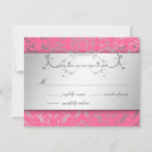 311-Silver Divine | Carte RSVP rose lustre (Dos)