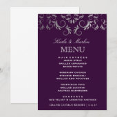 311 Silver Divine Eggplant Menu (Voorkant / Achterkant)