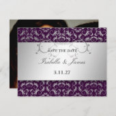 311 Silver Divine Eggplant Save the Date (Voorkant / Achterkant)
